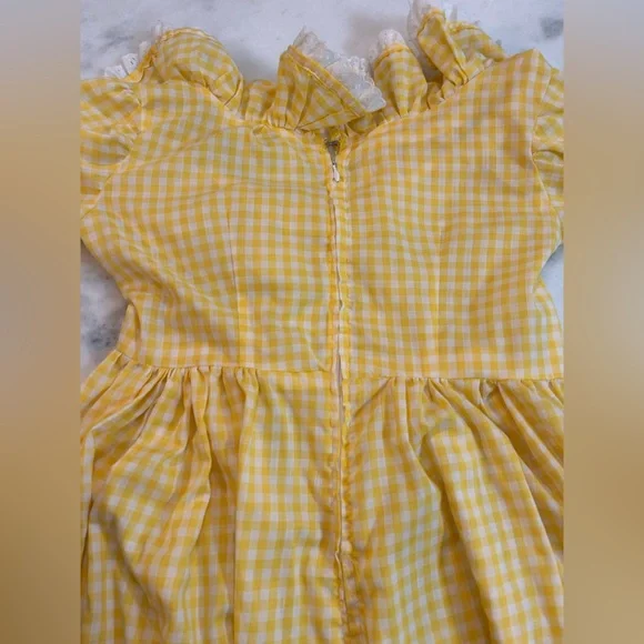 Handmade Prairie cottage-core Gingham Dress - Picture 16 of 16